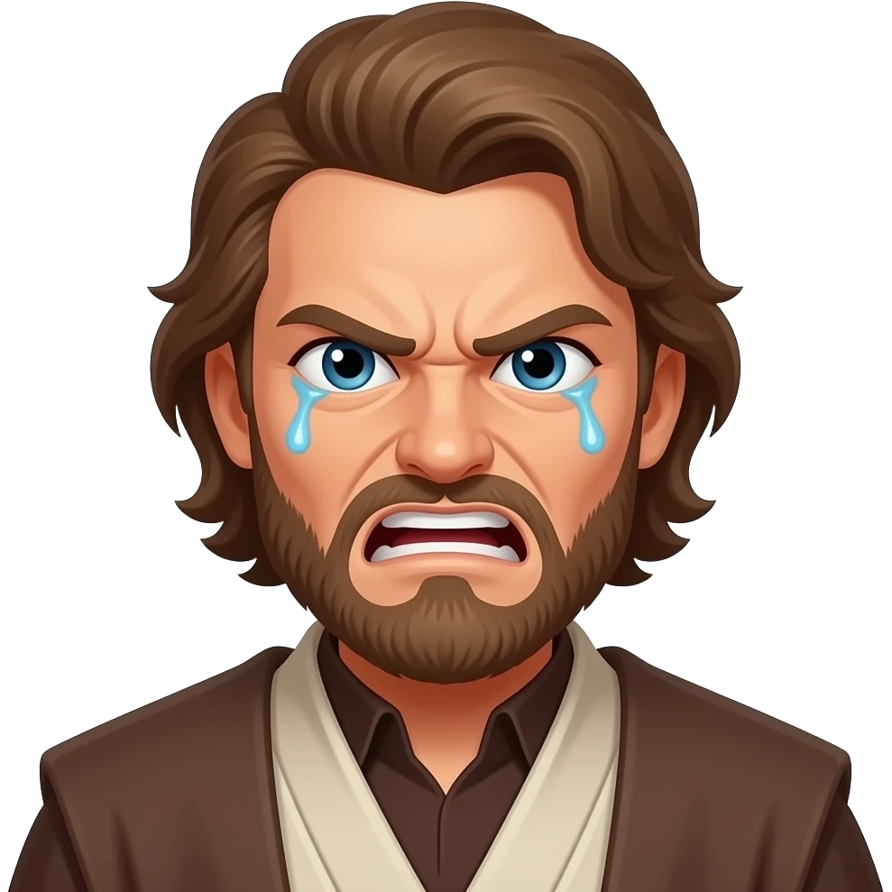 anakin sky walker stressing angry stressed out face sweating after battle emoji