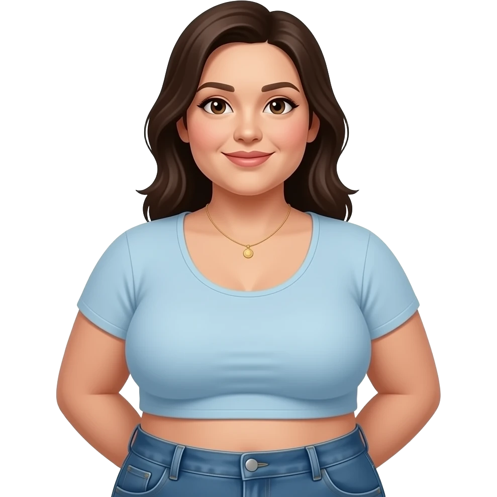 Thick woman with small waist emoji