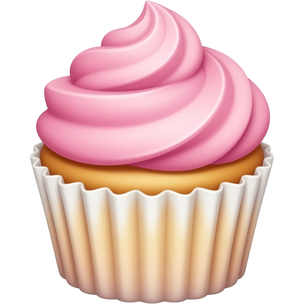 Cupcake with pink icing emoji