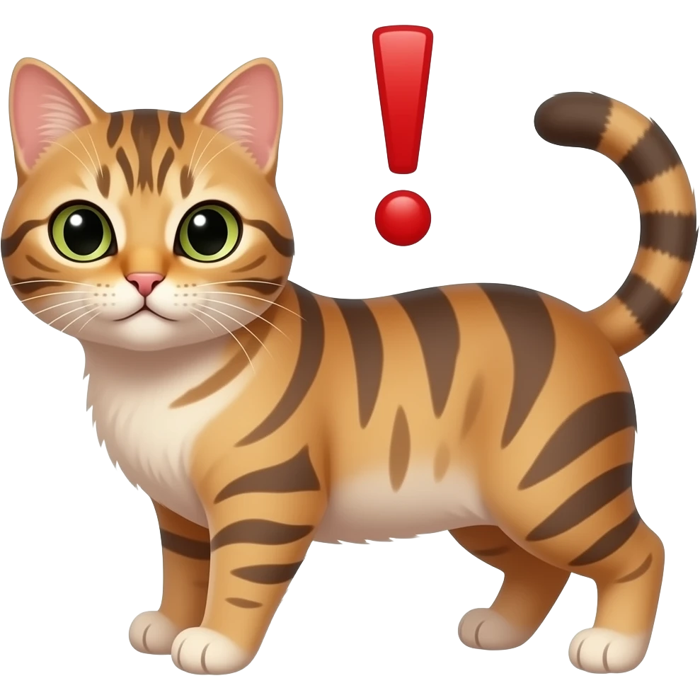котик с красным восклицательным знаком emoji