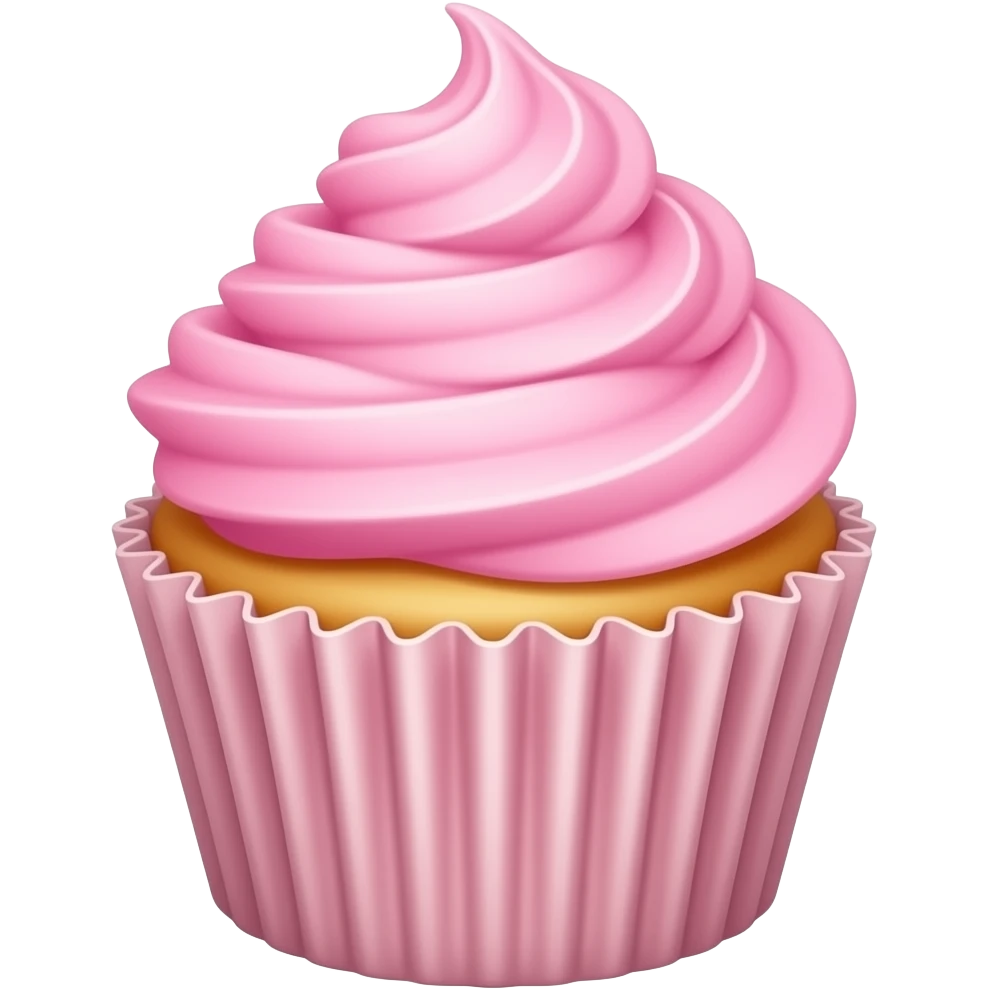 Cupcake with pink icing emoji