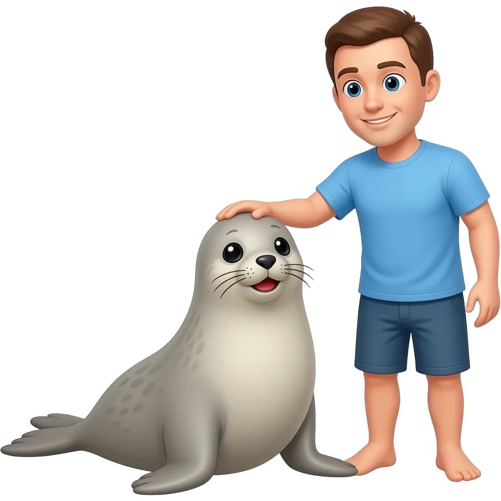 seal helping human emoji