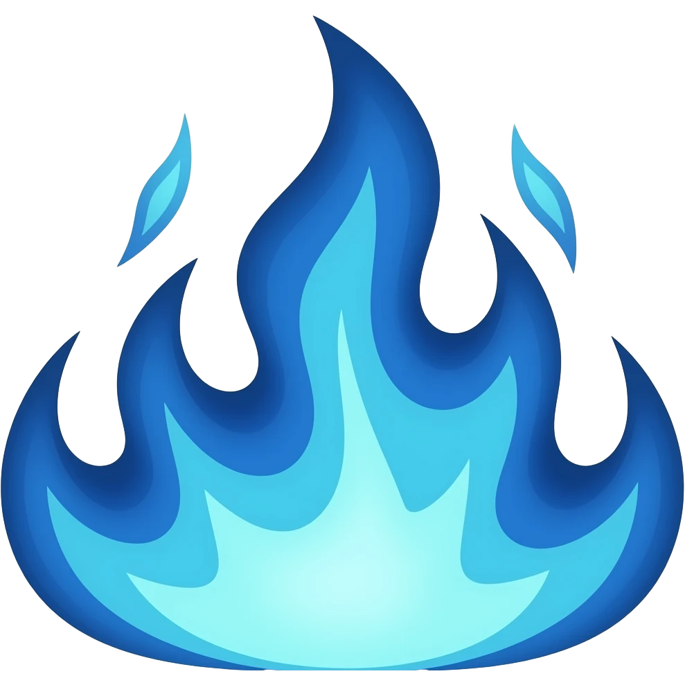 Wicked blue flames emoji