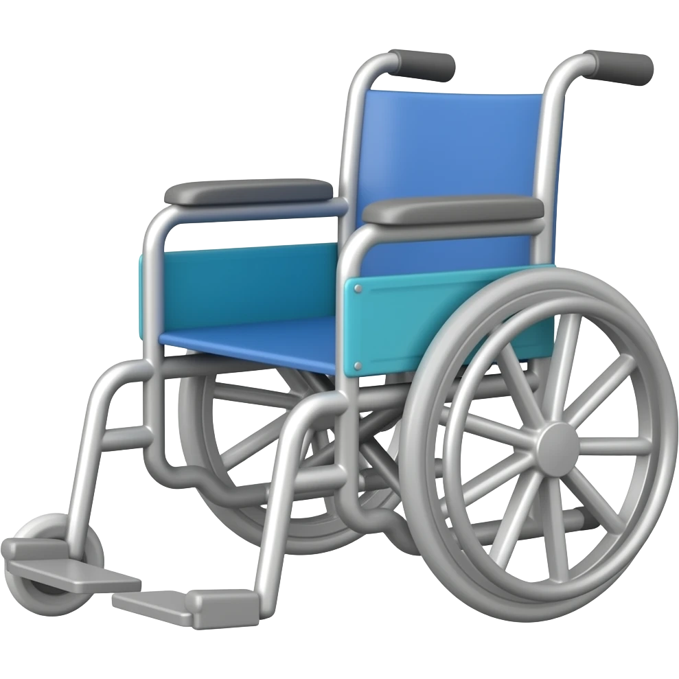 patient walker without human, add wheel to front emoji