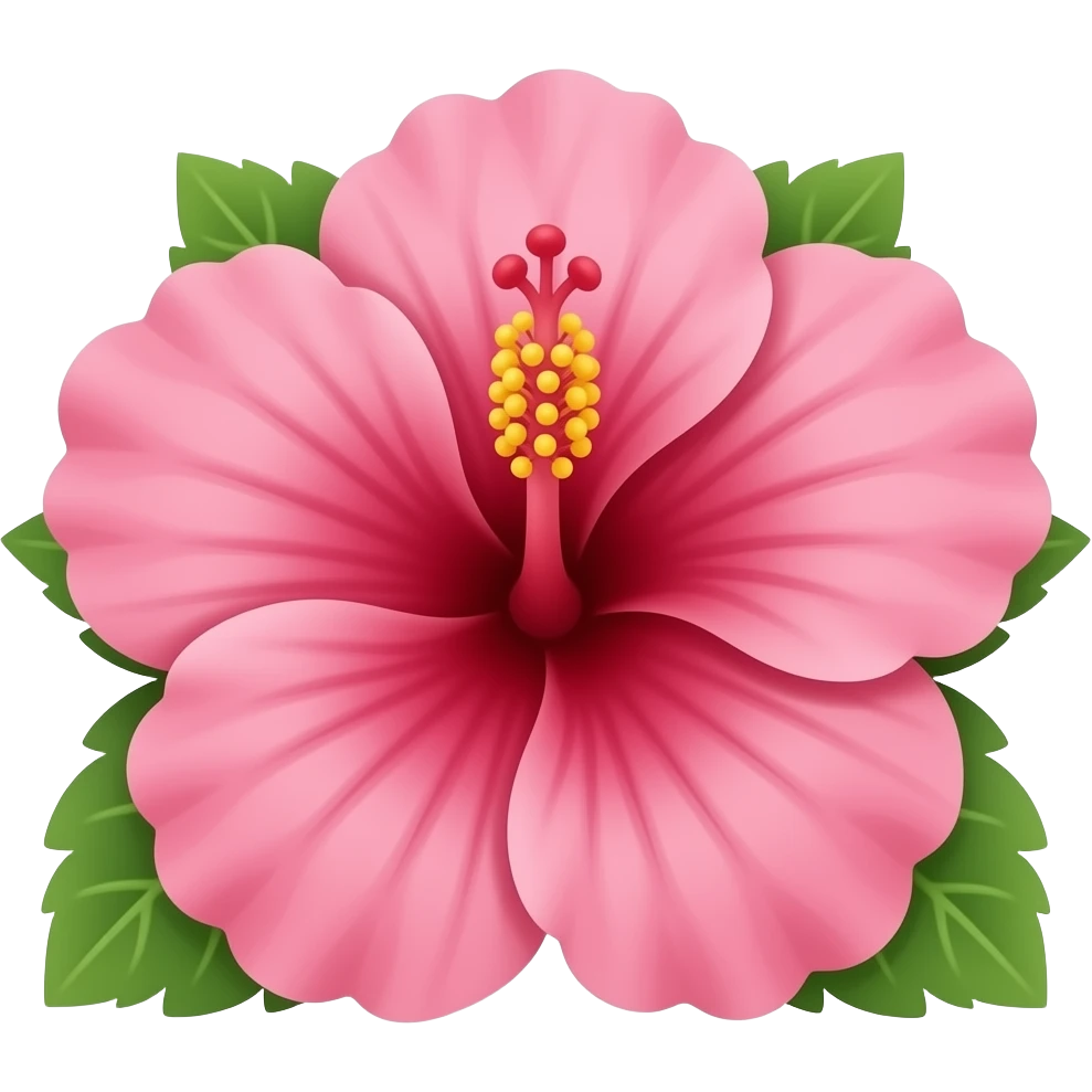 Cute hibiscus emoji