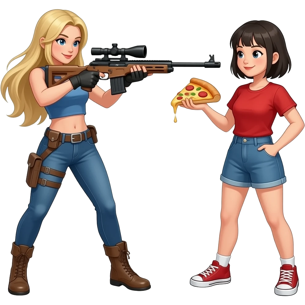 Caitlyn league  of legends  sniper gun shooting Chinese girl sexy pizza feet grinding emoji