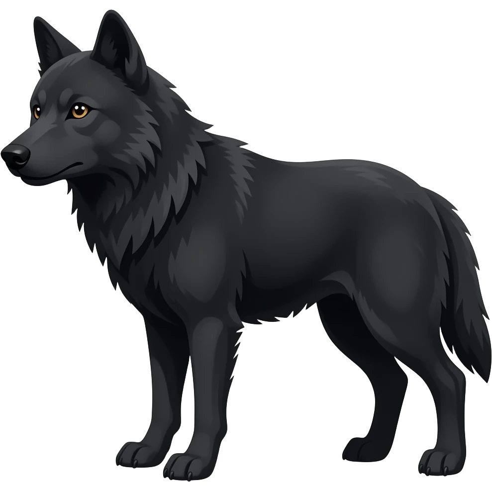 Black wolf emoji