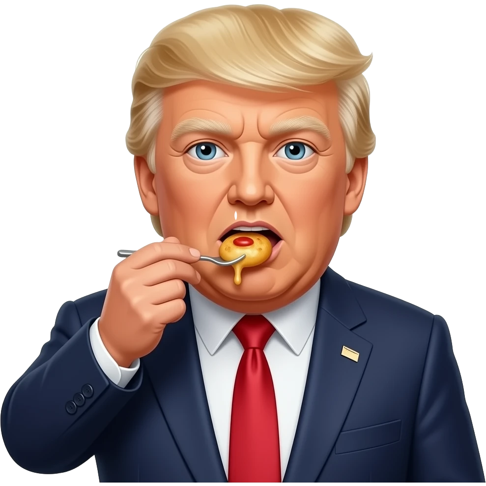 Adolf Trump eating gpoogp emoji | AI Emoji Generator