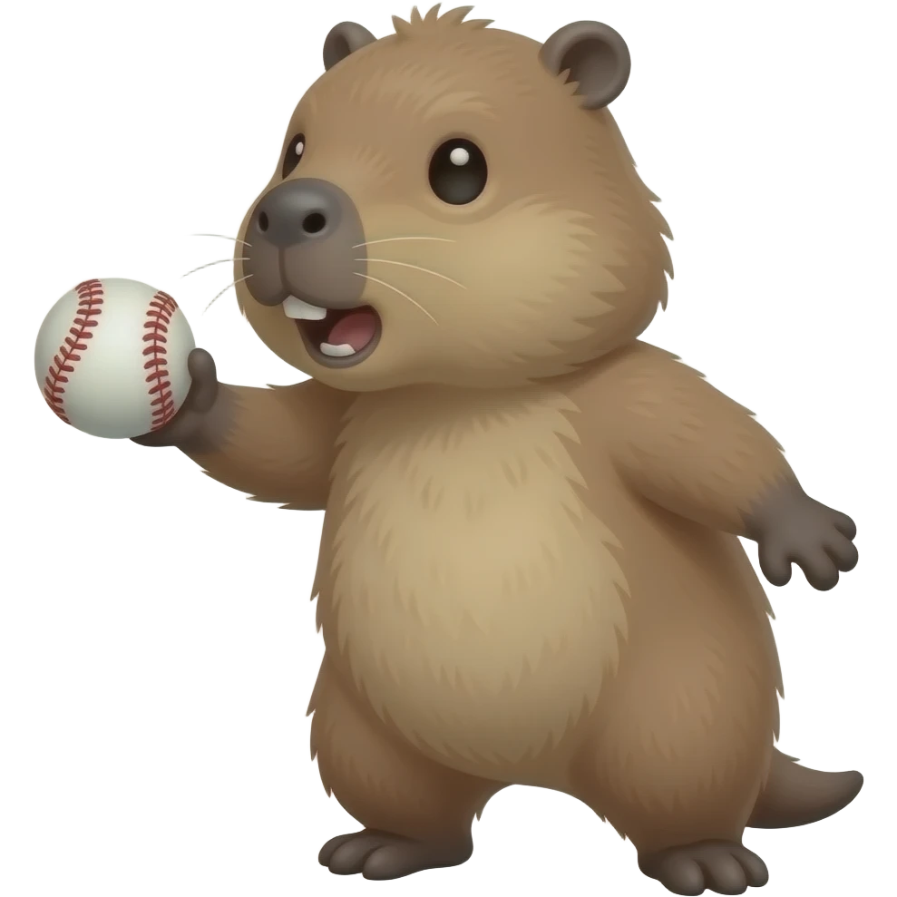 Capybara softball emoji