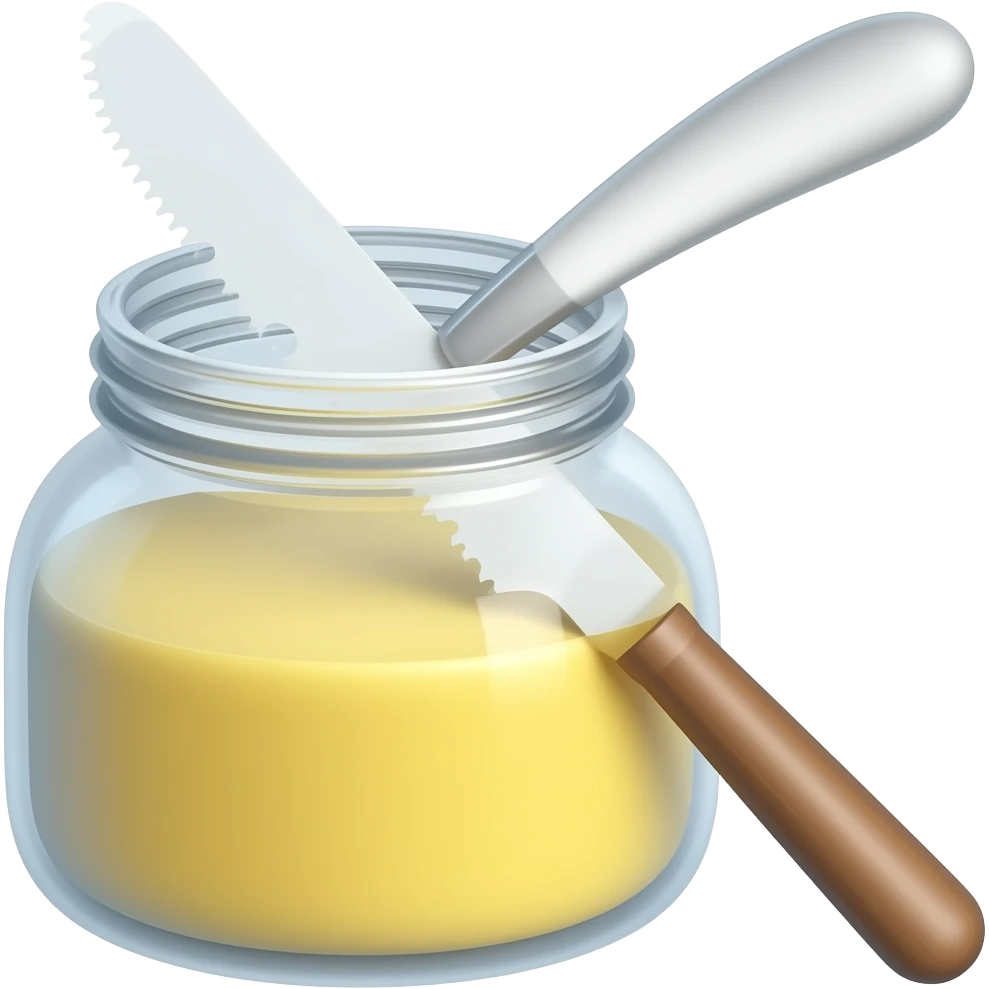 Butter with a knife emoji