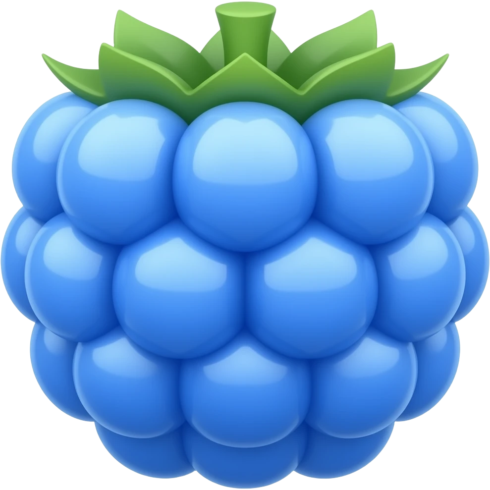 Blue raspberry emoji