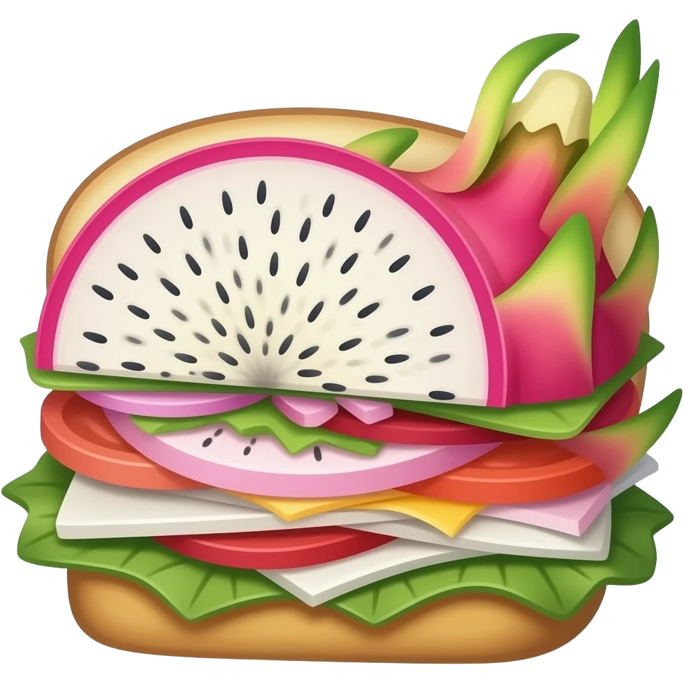 Dragonfruit Sandwich emoji