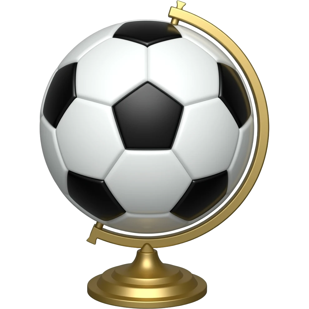 soccer ball world globe stand emoji
