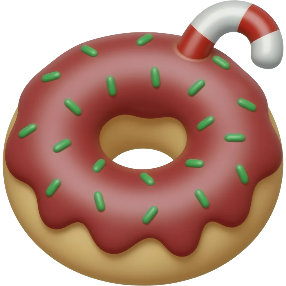 christmas donut emoji