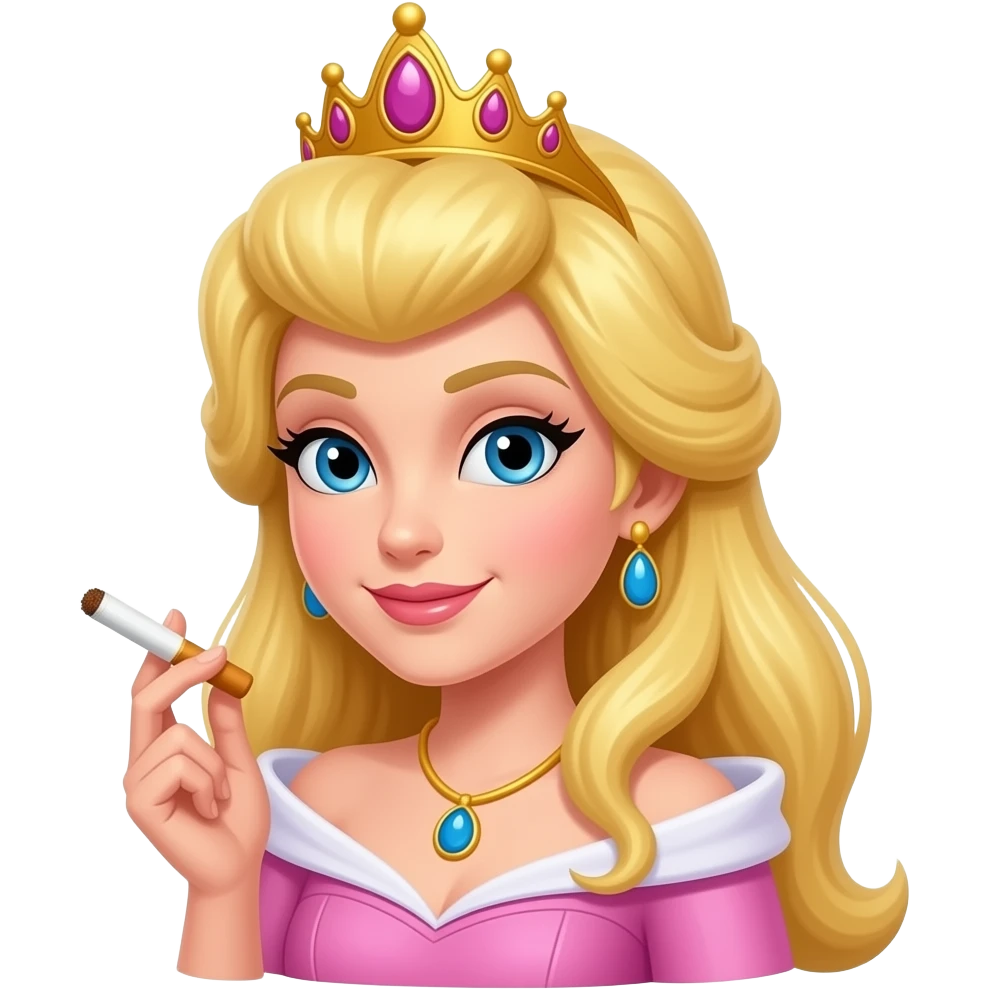 Princess smoking joint emoji