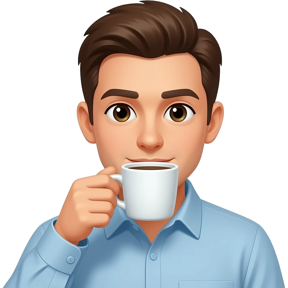 I sip my coffee emoji