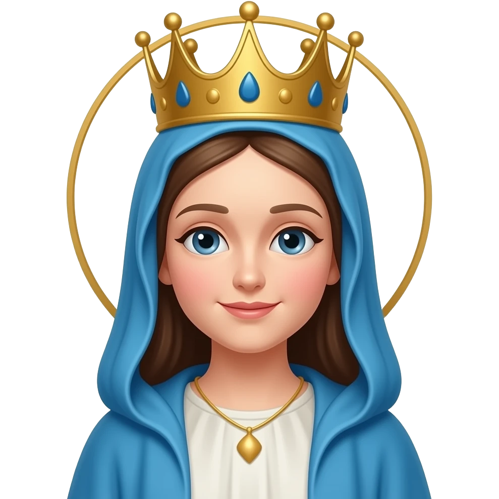 Virgen  con corona emoji