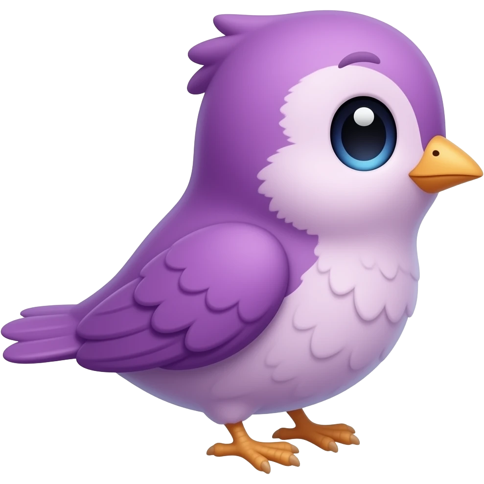 Cute purple bird emoji emoji