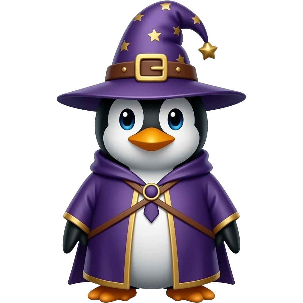 Penguin Wizard emoji
