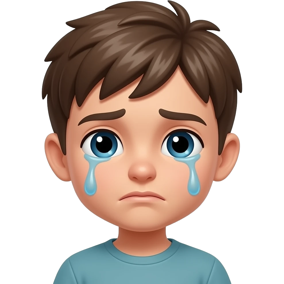 crying boy face emoji