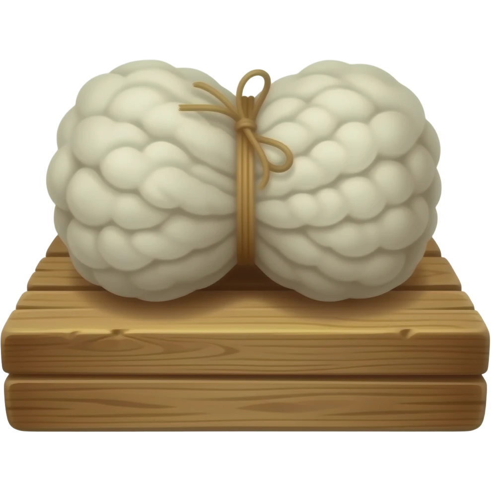 Simple sheep wool bundle emoji