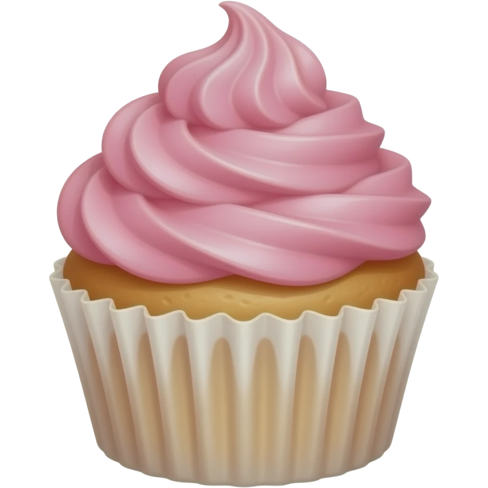 Cupcake with pink icing emoji
