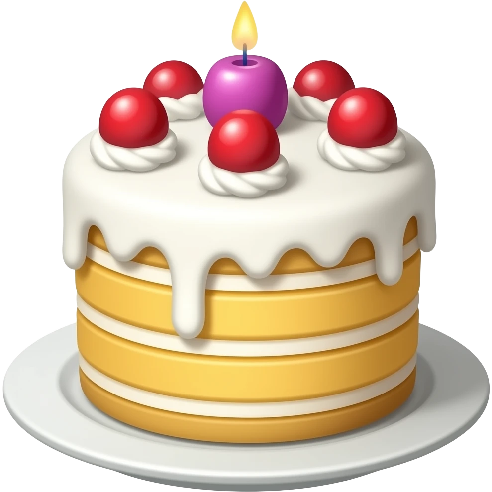 stripes cake emoji