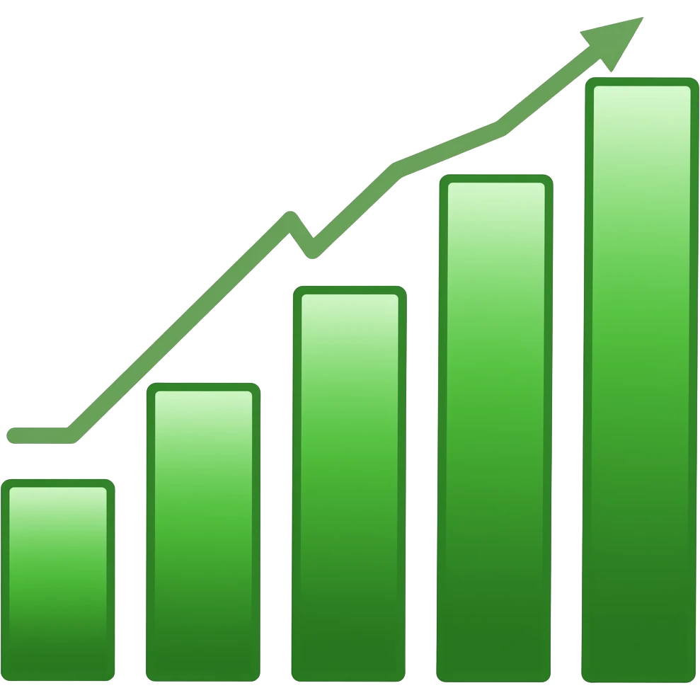 green graph chart emoji
