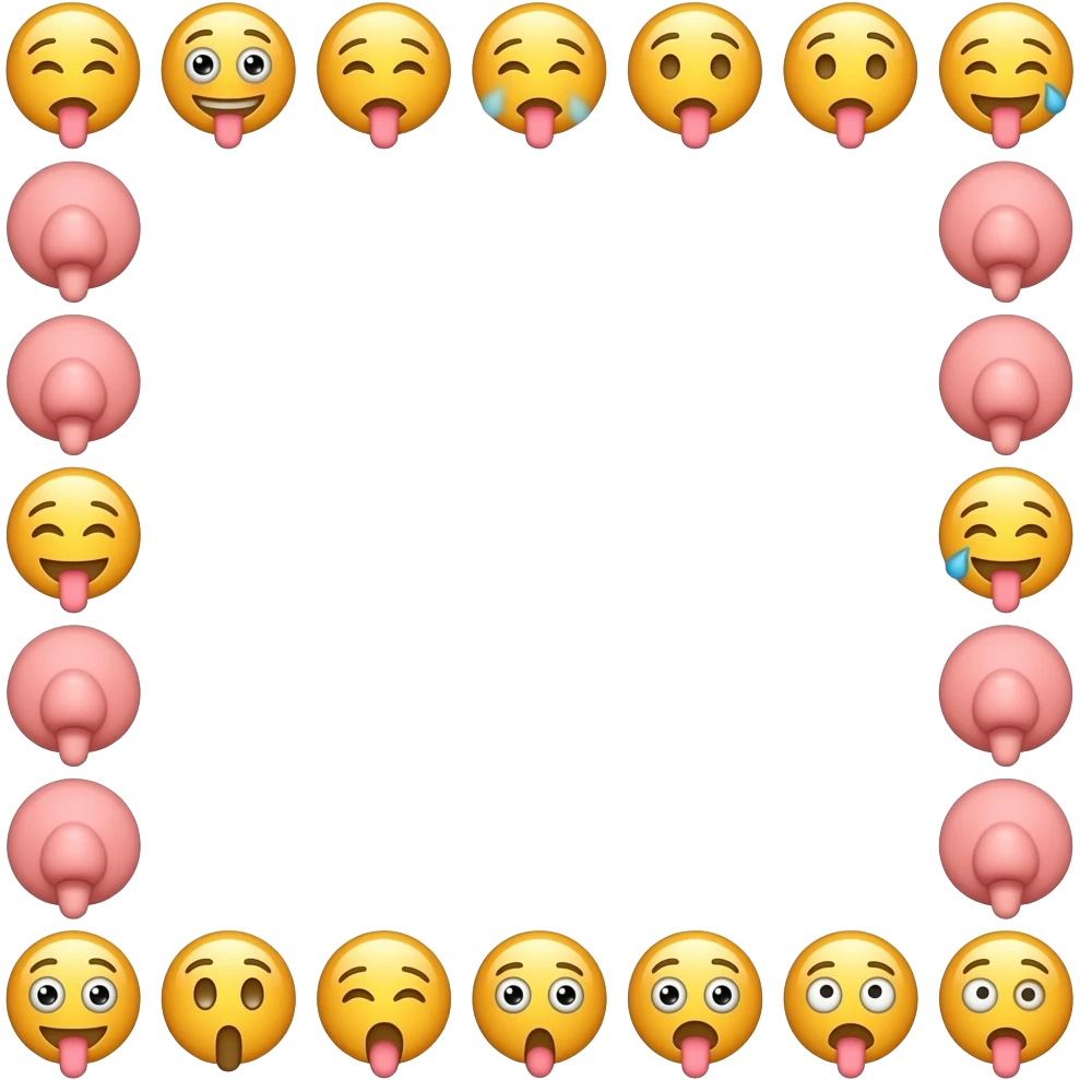 shaded like emojis penises cumming as a border as a border for an image emoji