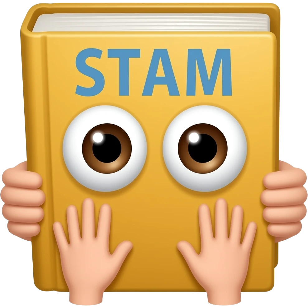 Зроби книгу STEM і хай там будуть намальовані очі та зроби руки emoji