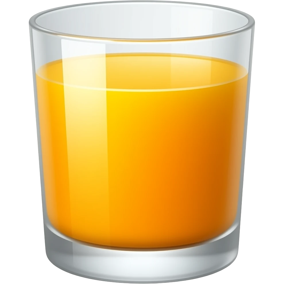 Glass of orange juice emoji