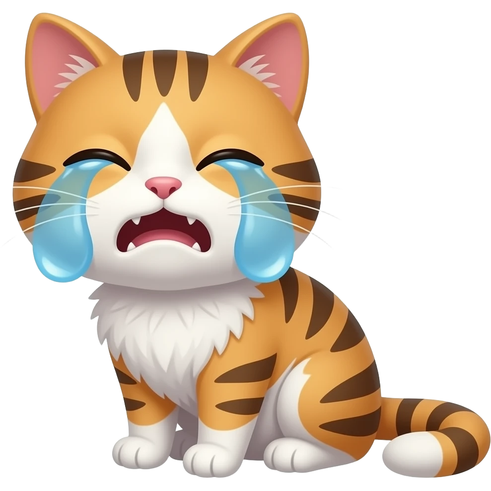hungry crying cat emoji