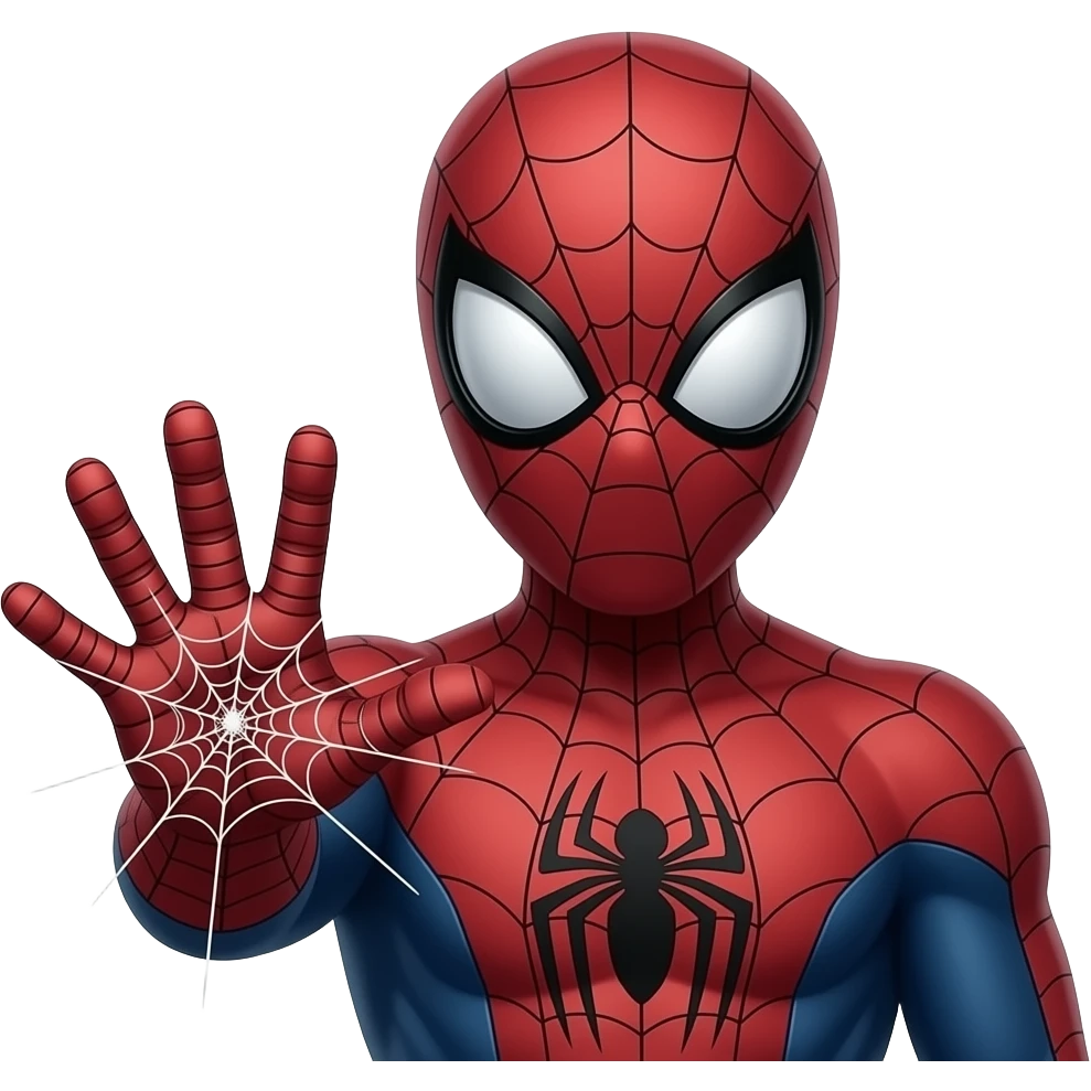 i want my emoji to look like a black spider-man that has webs coming ...