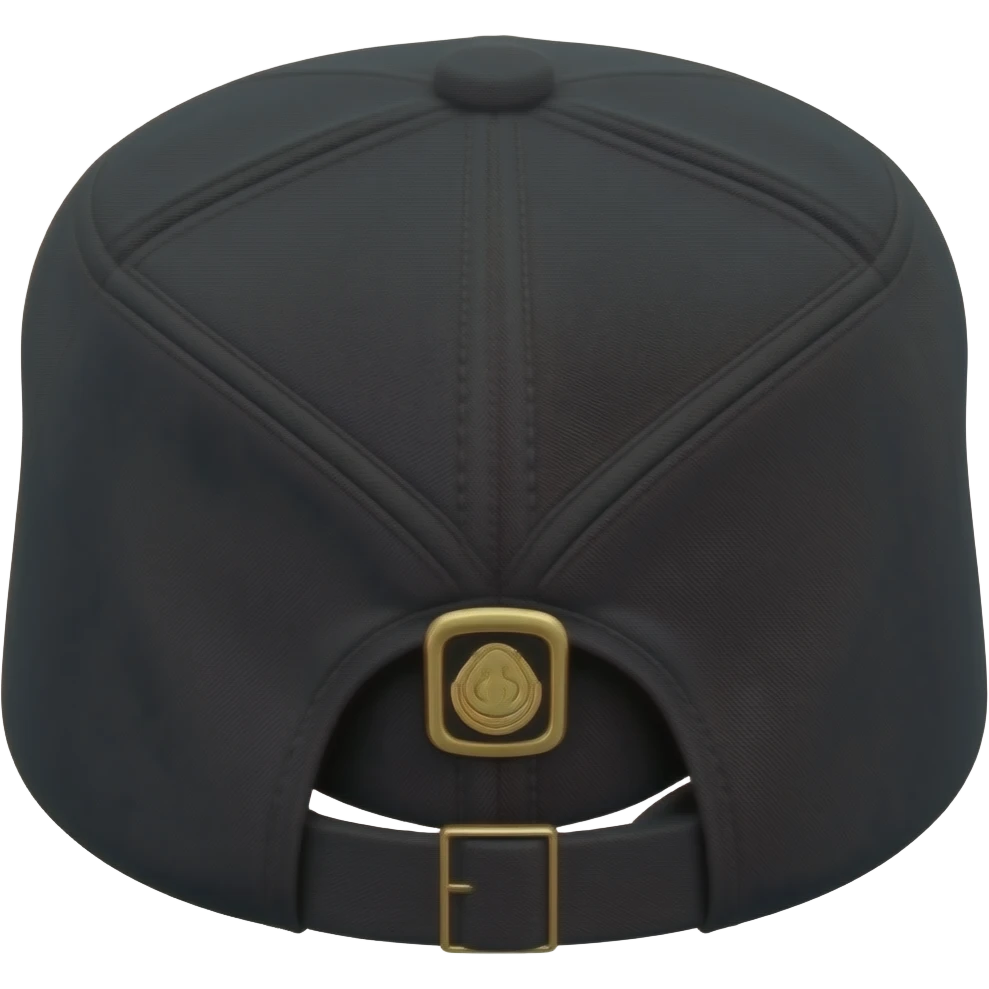 Flat Black Breton Cap military hat emoji