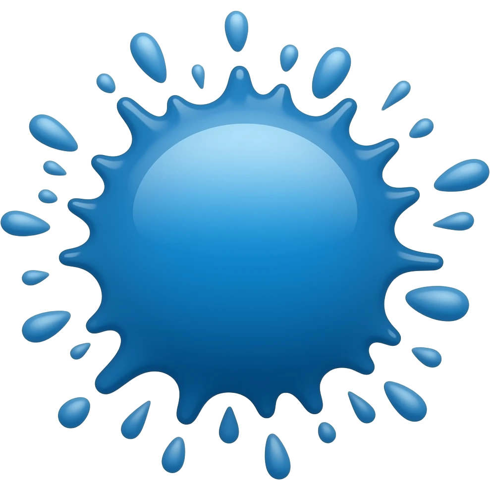 splash Blue color emoji