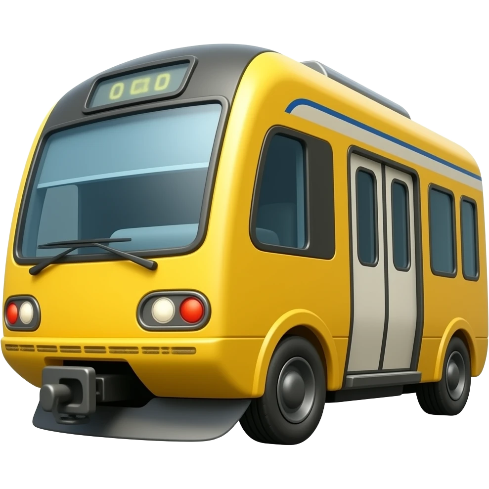 A yellow passenger train emoji