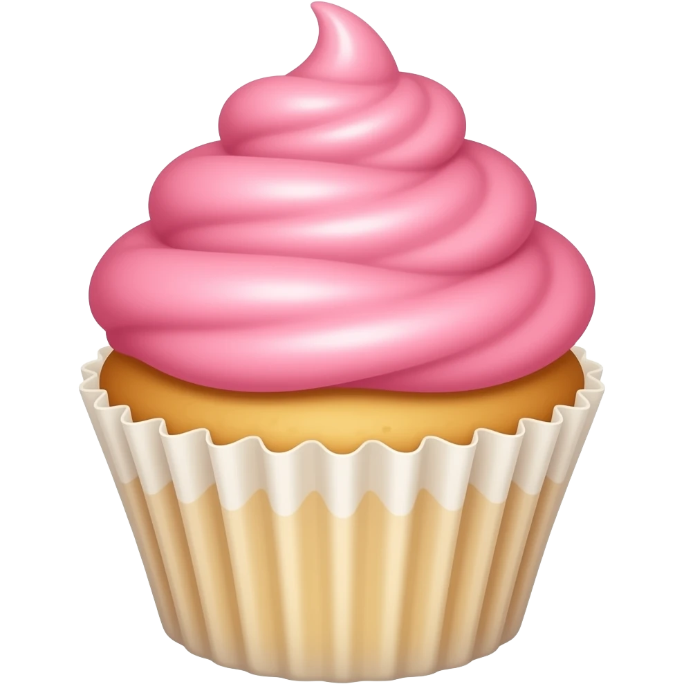 Cupcake with pink icing emoji