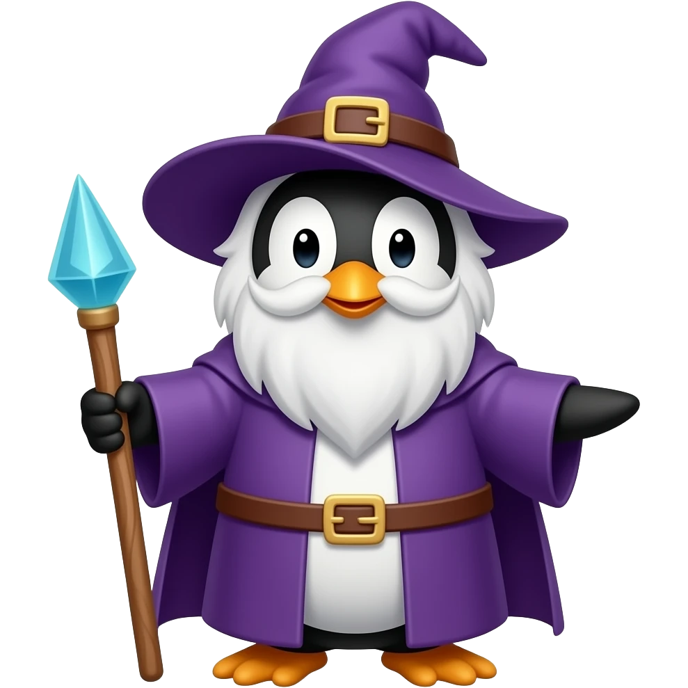 Penguin Wizard emoji