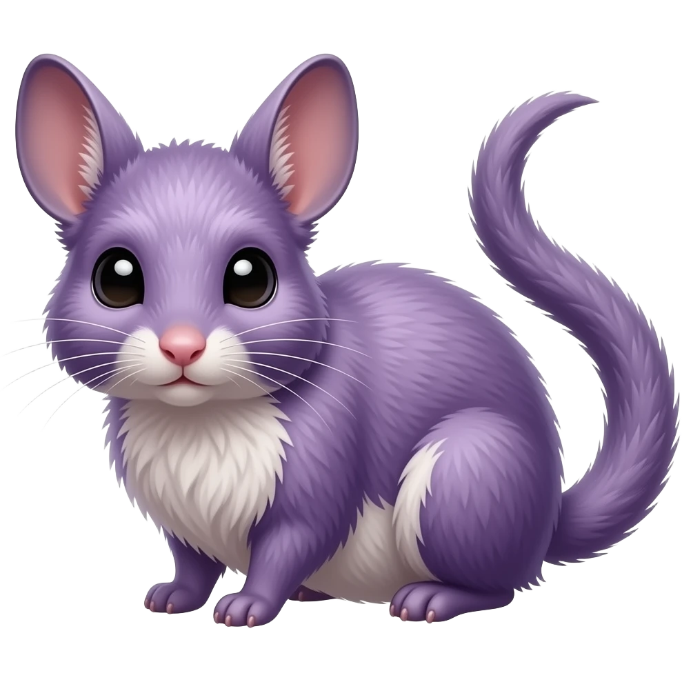 A purple female xerus emoji