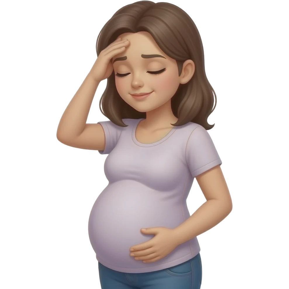 У беременной болит голова emoji