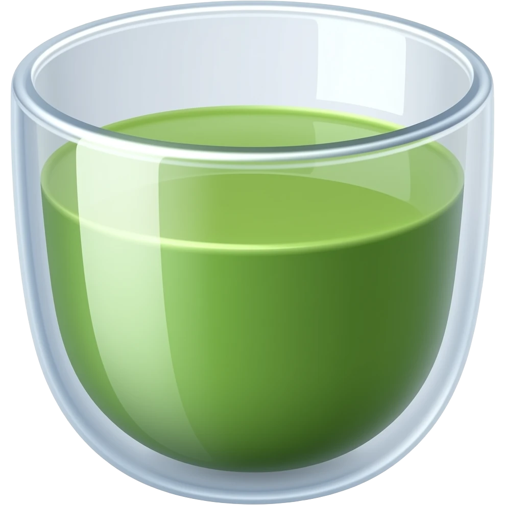 Matcha in transparent cup emoji