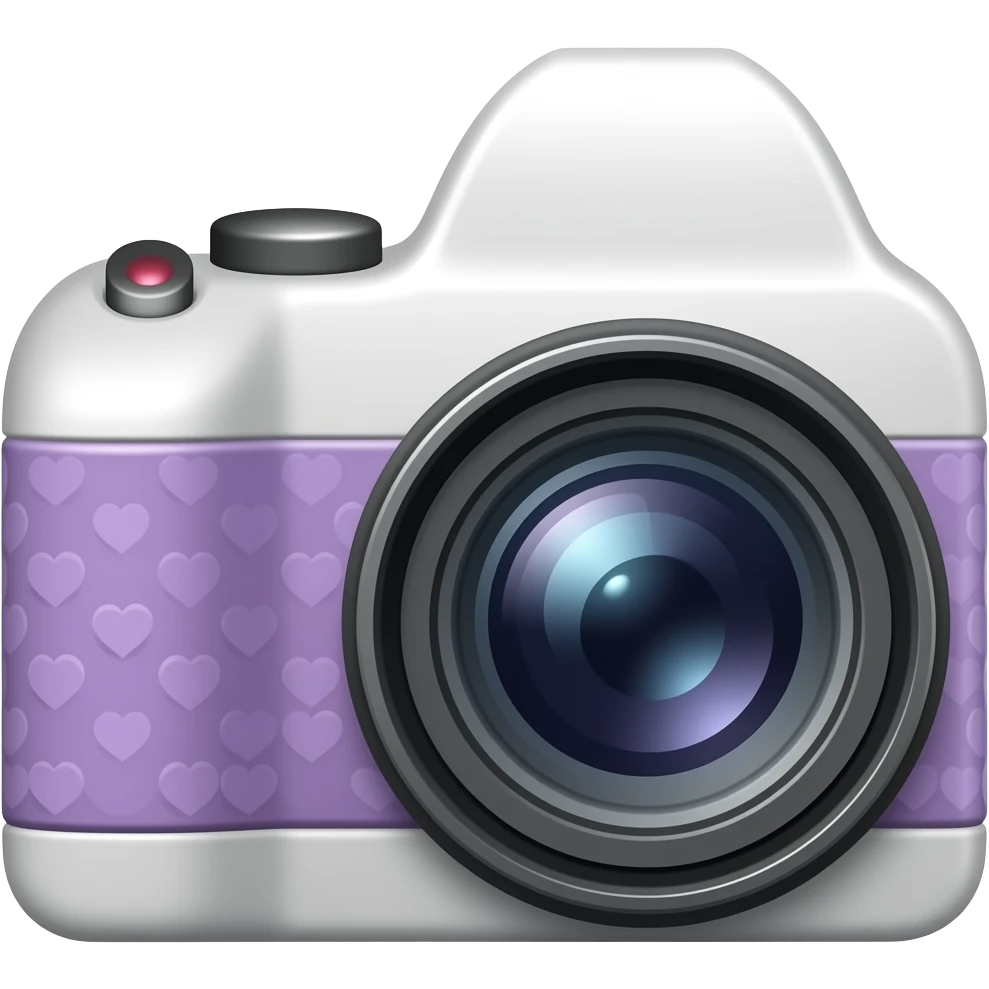 Appareil photo avec des petit coeur emoji