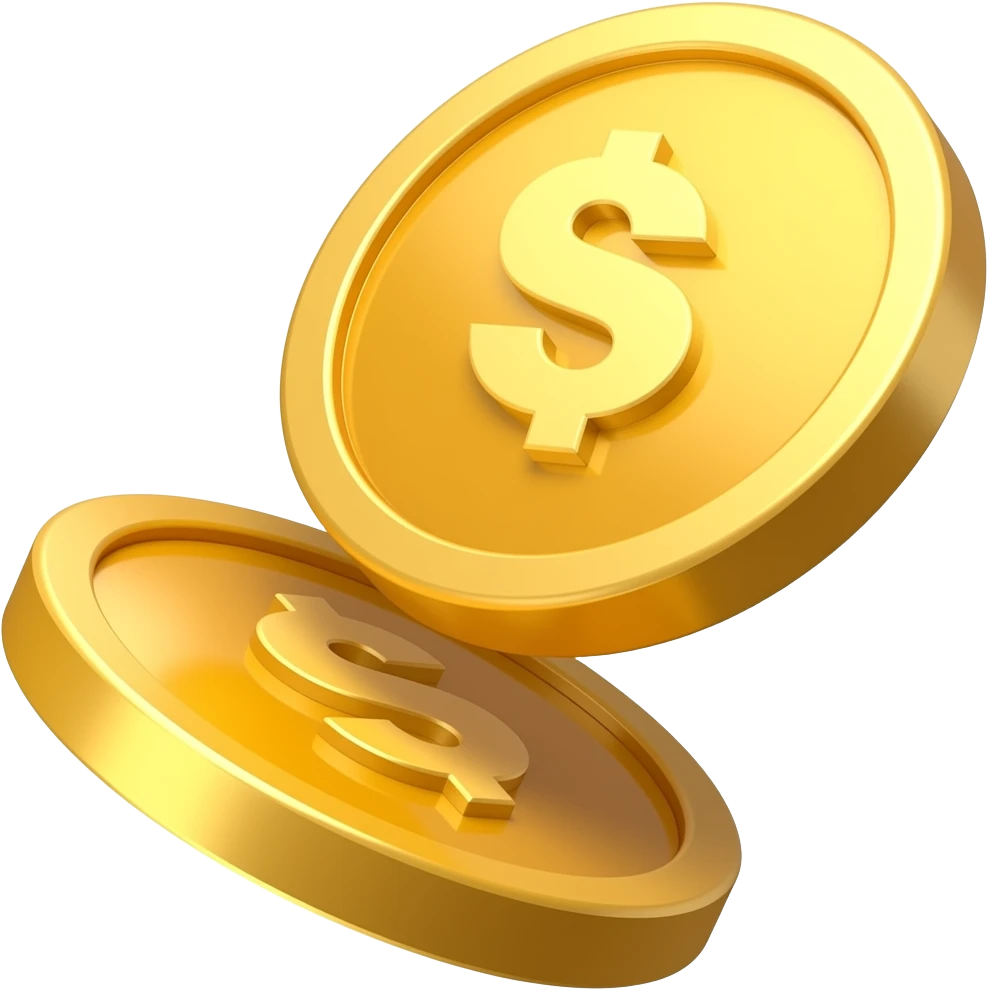 a gold coin flipping in the air emoji