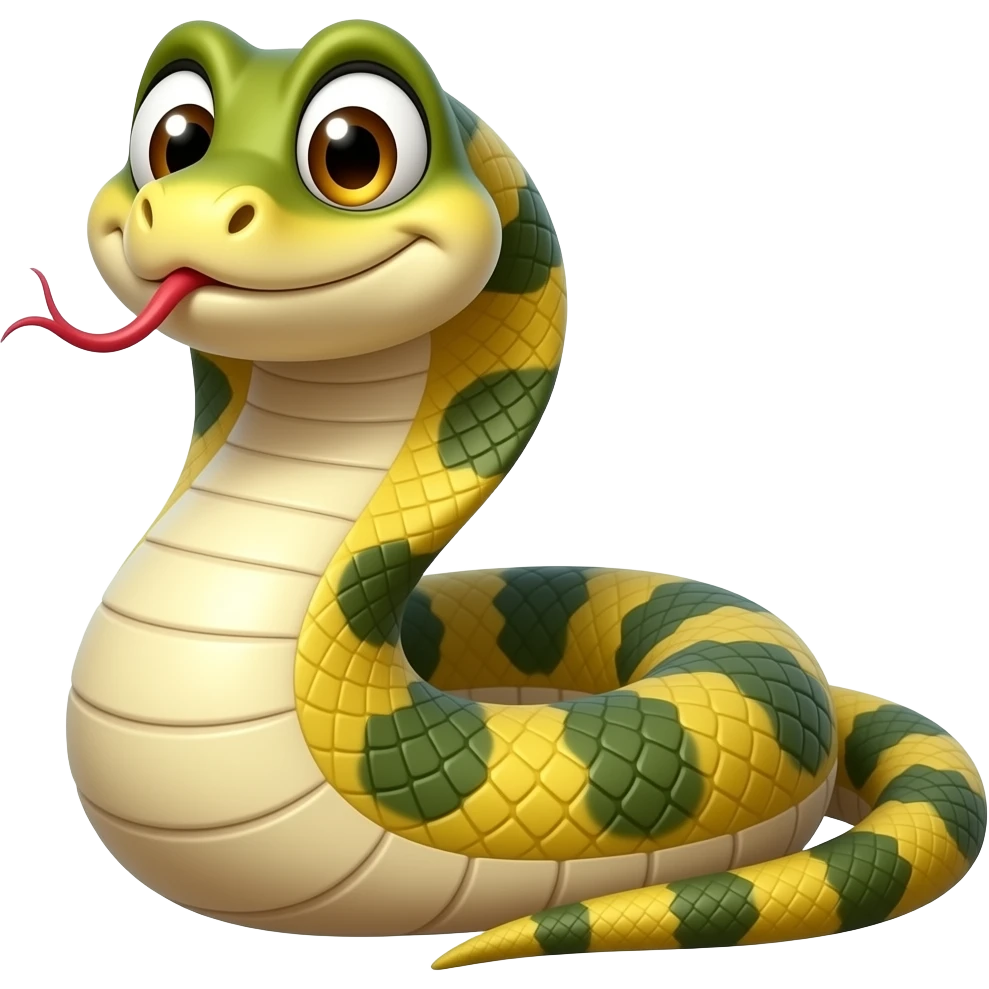 Fatty  heavy weight funny snake emoji