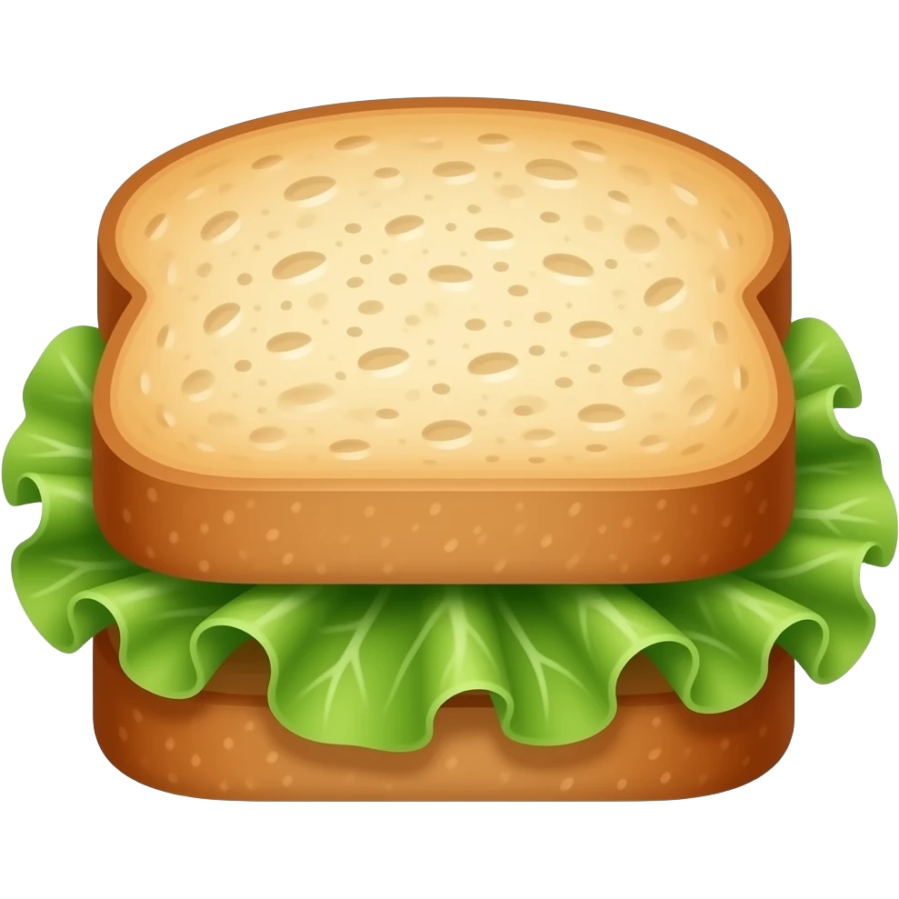 sandwich with only lettuce emoji