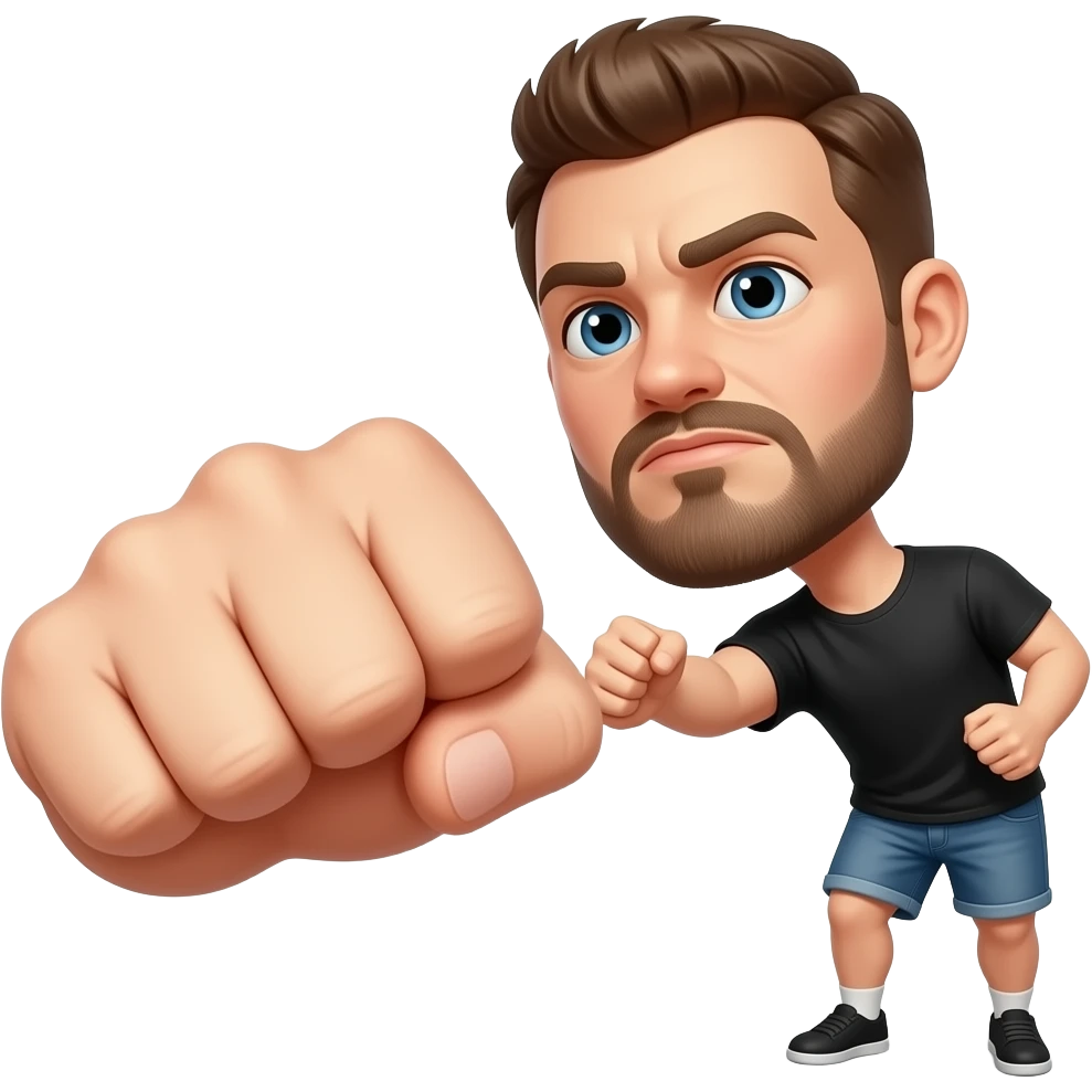 male face head butting big booty emoji