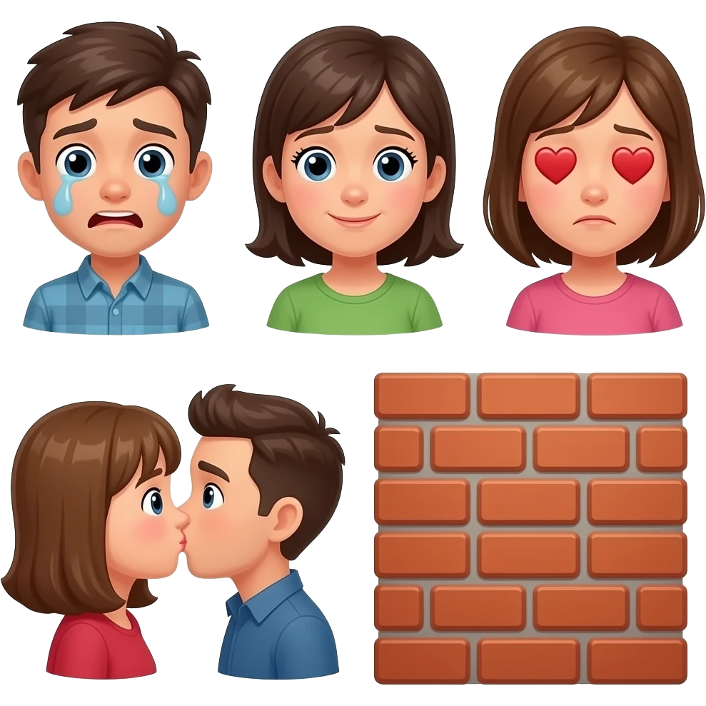 🥹🥲🙂😍😍😍😙🧱🤢 emoji