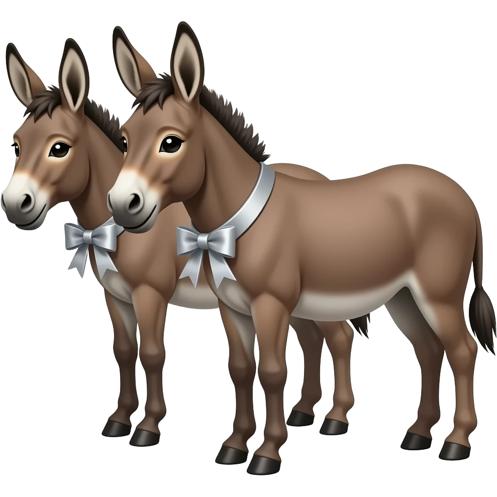 Silver bow mules emoji