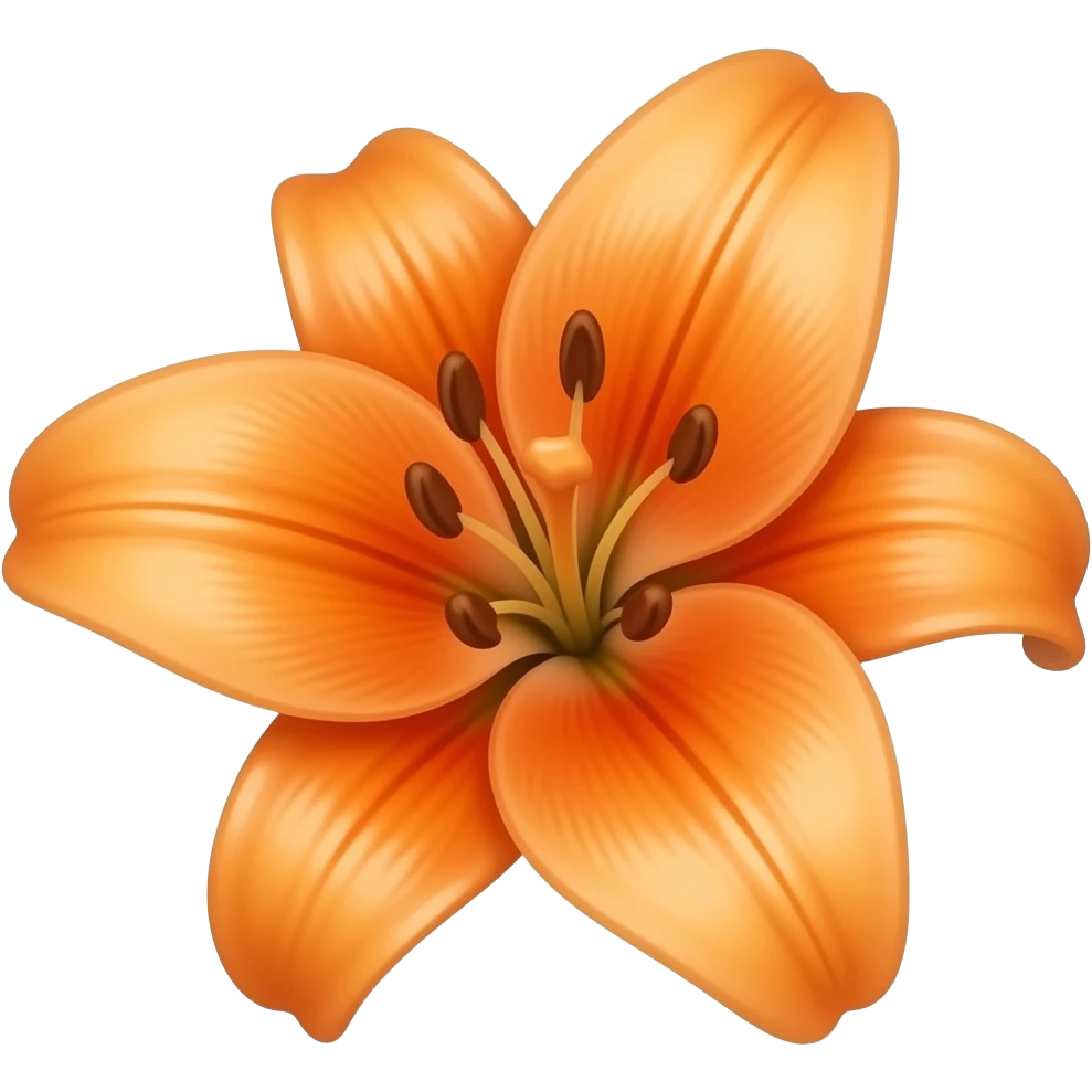 Orange tiger lily emoji