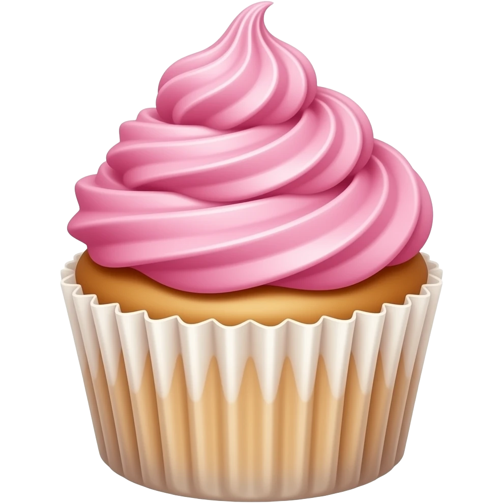 Cupcake with pink icing emoji